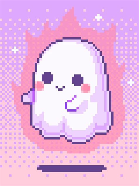 Dancing Ghost By Super Pixel Witch Pixel Art