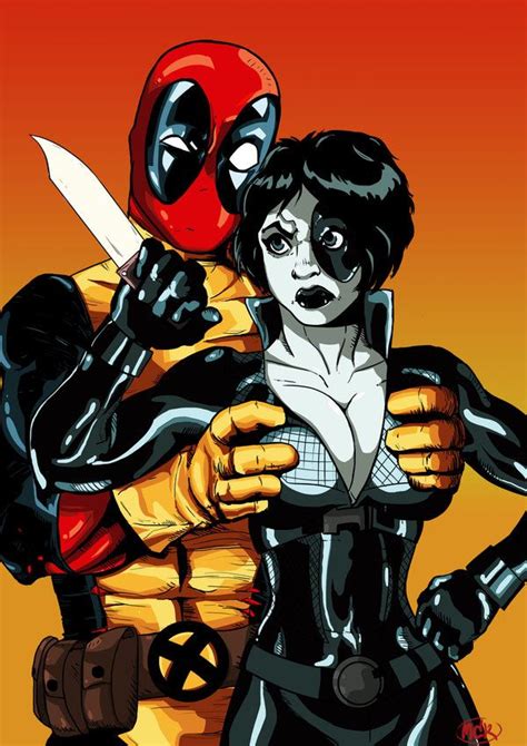 Domino And Deadpool By Mariekozh Marvel Comics Art