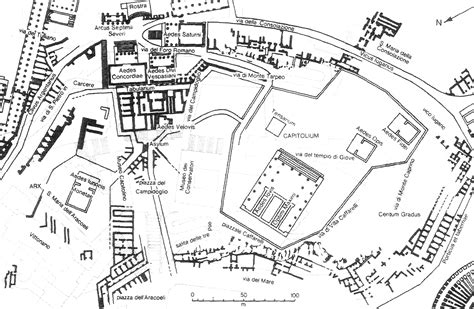 But enough is there to give us a very good sense of what the capitolium looked like in ancient roman times. Mons Capitolinus and adjacencies. Rome, Capitolium