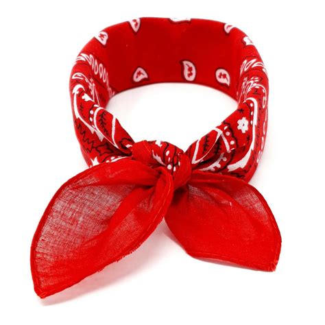 Red Paisley Bandana Headband Mens And Womens Shyface