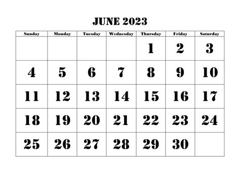 June 2023 Printable Calendar Choose Your Favorite Planner
