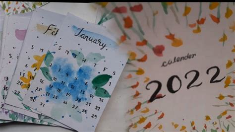 I Made Calendar For 2022 The Whole Process Watercolor Calender
