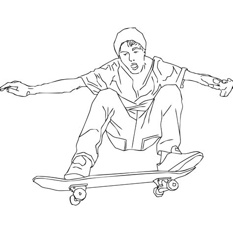 Skate Clipart Coloring Page Skate Coloring Page Transparent Free For