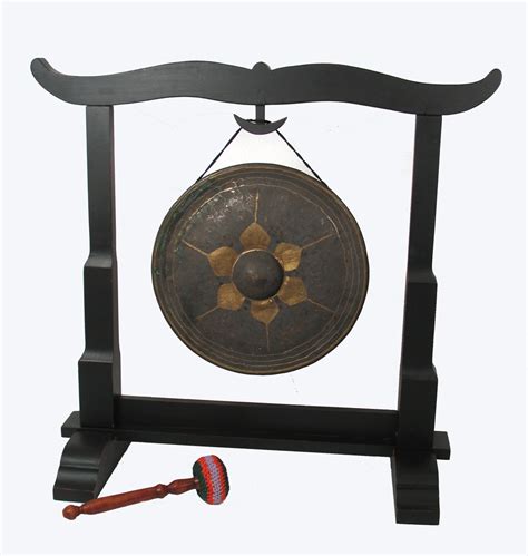 Gong Stand Wood Medium Gong Sold Separately Boon Decor