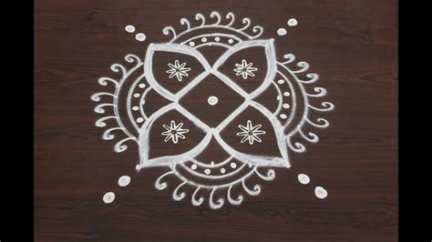 Easy Rangoli Designs For Diwali With 5x5 Dots Simple Kolam Muggulu