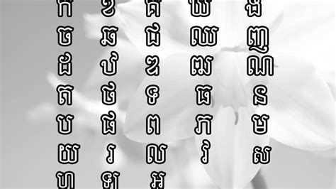 Learn Khmer Alphabet For Kid Youtube