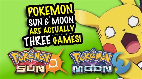 When you start the game, unlike the previous pokémon games, you will have the ability to pick your character as one of four different. POKEMON SUN & POKEMON MOON are Actually THREE GAMES! - YouTube