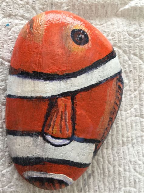 Clown Fish Painted Rock Steine Bemalen Steine