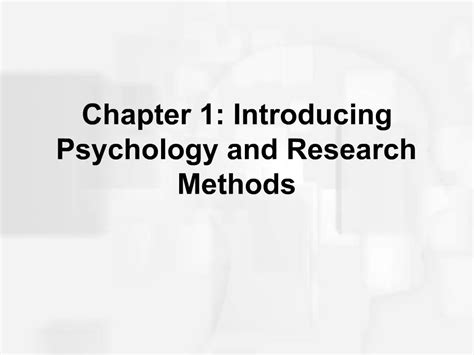 Ppt Chapter 1 Introducing Psychology And Research Methods Powerpoint