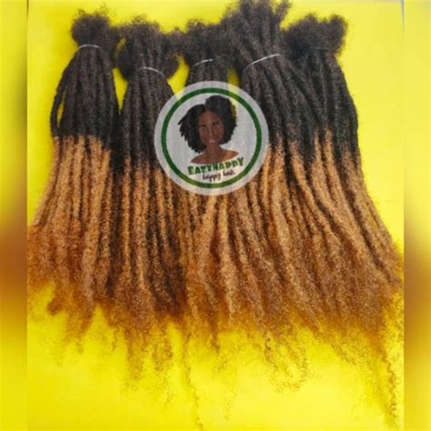 100 Human Hair Dreadlock Extensions With Honey Tips 40 Ombre Etsy