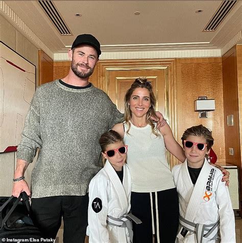 Elsa Pataky And Chris Hemsworth Celebrate Twin Sons Jiu Jitsu Win