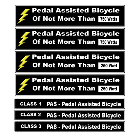Pedal Assisted Ebike Decal Kit Fits Pedal Assist Electric Bikes 250 Duluth Cycle