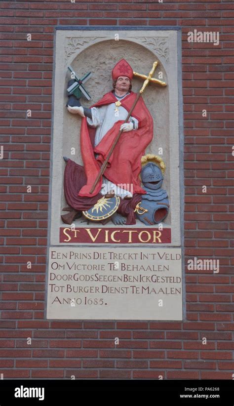 Saint Victor Of Marseilles Relief On The Wall Of A Fire Station On The