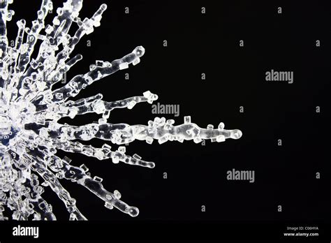 Ice Crystal Closeup Taken On Black Background Stock Photo Alamy