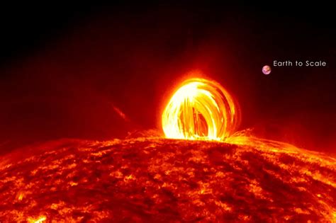In Magnificent Solar Display Fiery Rain Loops Onto The Suns Surface