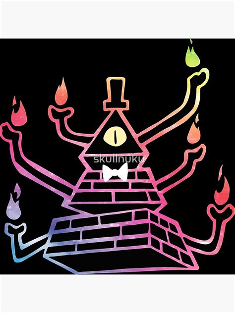 Six Armed Apocalypse Bill Cipher Color Poster By Skullnuku Redbubble