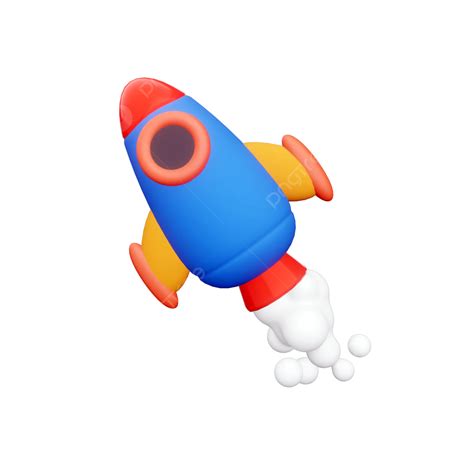 3d Cartoon Rocket Icon Blast Off To Fun And Adventure Startup