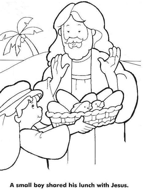 Jesus Fed 5000 Coloring Page Coloring Home