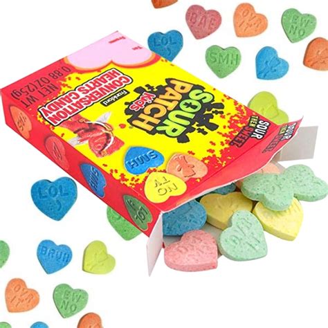 Valentines Sour Patch Kids Conversation Hearts Candy 88oz