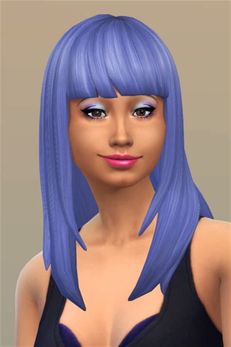 Vicarious Living Long Straight Bangs Hairstyle Retextured In 45 Colors