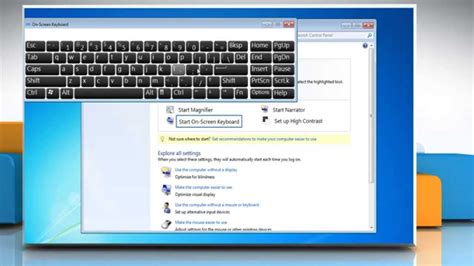 How To Use The On Screen Virtual Keyboard In Windows® 7 Youtube