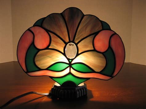 Victorian Inspired Stained Glass Fan Lamp Etsy