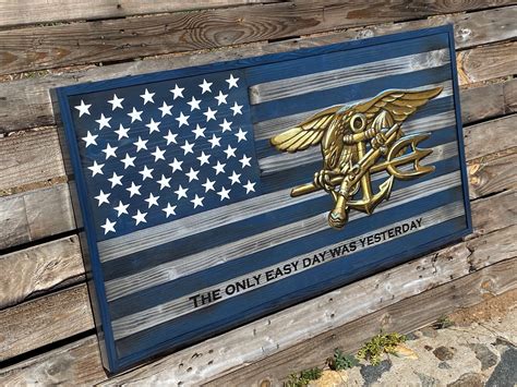 Navy Seal Trident Your American Flag Store Wood Flags American Made