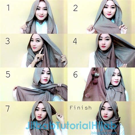 20 tutorial hijab pashmina pesta simple dan modern porlabandaderecha