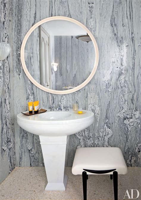 22 Baths Swathed In Graphic Marble Powder Room Renovation Bathrooms