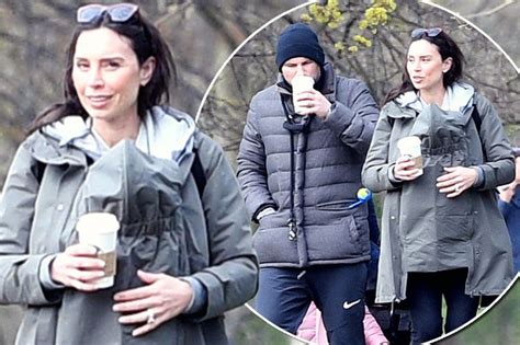 Christine Lampard Cuddles Up To Newborn Son On Stroll With Husband