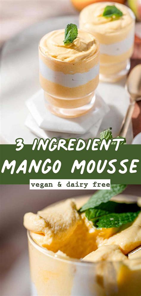 3 Ingredient Creamy Mango Mousse