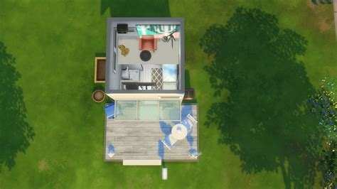 Small house with large garden space for chilling. Sims 4 Tiny Home Blueprint / Tips for Building Tiny Houses ...