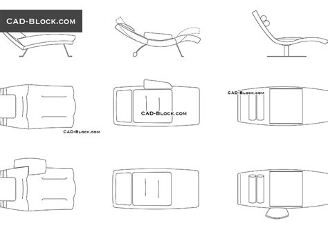 Chaise Lounge Cad Blocks Free Autocad Drawings Download