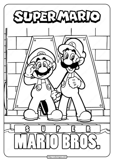 There are several games, including mario brothers, super mario bros. Free Printable Super Mario Bros Coloring Page