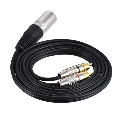 Dual Rca Male To Xlr Male Plug Stereo Audio Cable Mic Cale