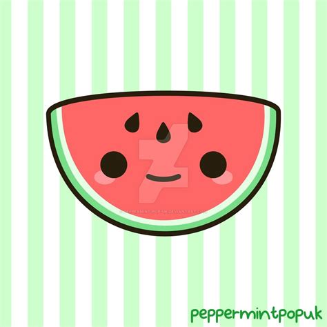 Yummy Kawaii Watermelon By Peppermint Pop Uk On Deviantart Watermelon