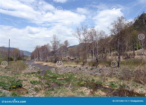 Mountain River Sema In Western Siberia Altai Republic Stock Photo