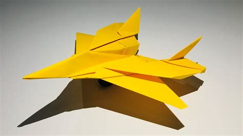 Origami Air Plane Fighter Paper Jet Paper Airplane Youtube