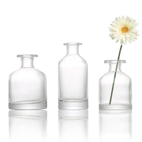 Buy Rinlong Small Glass Vase Set Bud Vases For Flowers Rustic Vintage Clear Glass Vase Mini Bulk