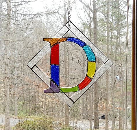 Stained Glass Initial Letter D Stained Glass Designs Stained Glass Mosaic Tile Stained Glass