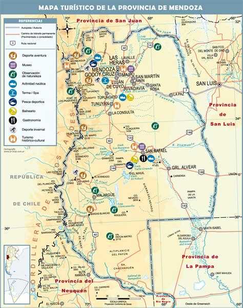 Mapas De Mendoza Mapa Físico Geográfico Político Turístico Y Temático