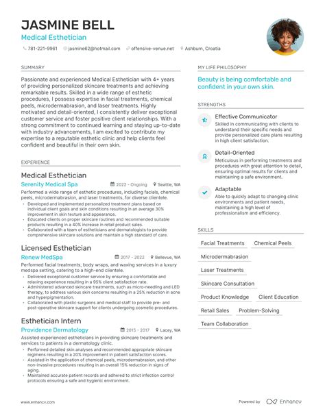 3 Medical Esthetician Resume Examples And How To Guide For 2023