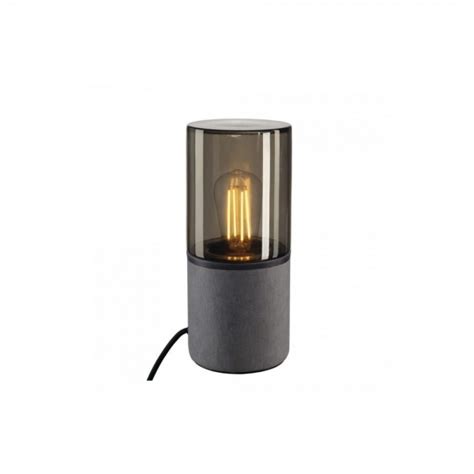 Each is 28 high x 14 wide overall. SLV 155702 Grey/Smoked Glass Lisenne Tube Table Lamp at ...