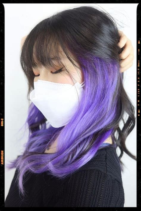 Purple Color Peekaboo Highlights Purple Underdye Hair Lilac Hair Color