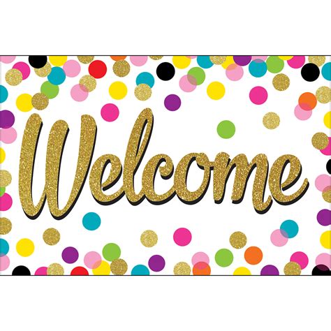 Confetti Welcome Postcards Tcr8894 Teacher Created Resources