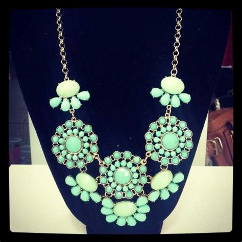 Mint Is The Haute New Color For Fall A Big Bold Necklaces Is A Great