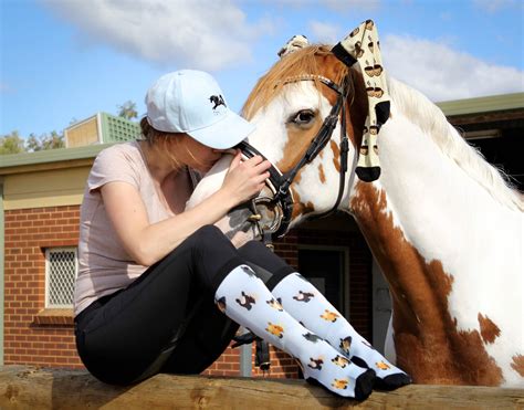 ‘shades Of Neigh Horse Riding Socks Two White Socks