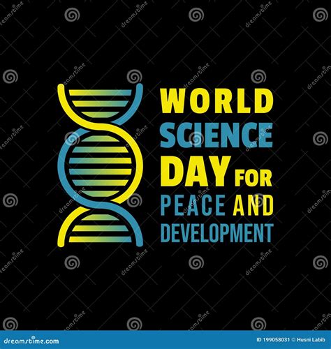 World Science Day For Peace And Development Stock Vector Illustration