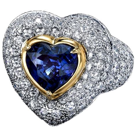 Blue Heart Sapphire Ring At 1stdibs