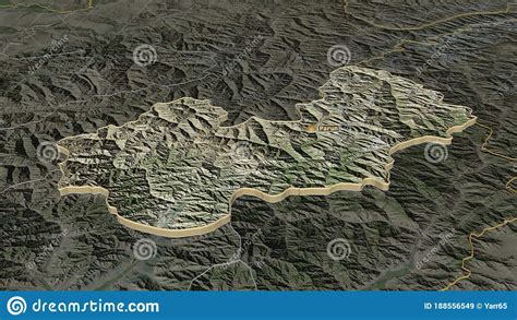 Nuristan Afghanistan Extruded With Capital Satellite Stock